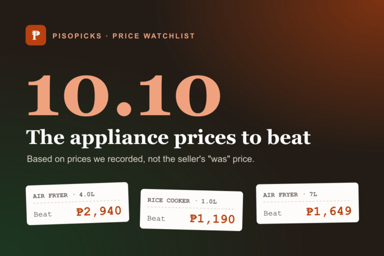 10.10 sale: the appliance prices to beat, from PisoPicks