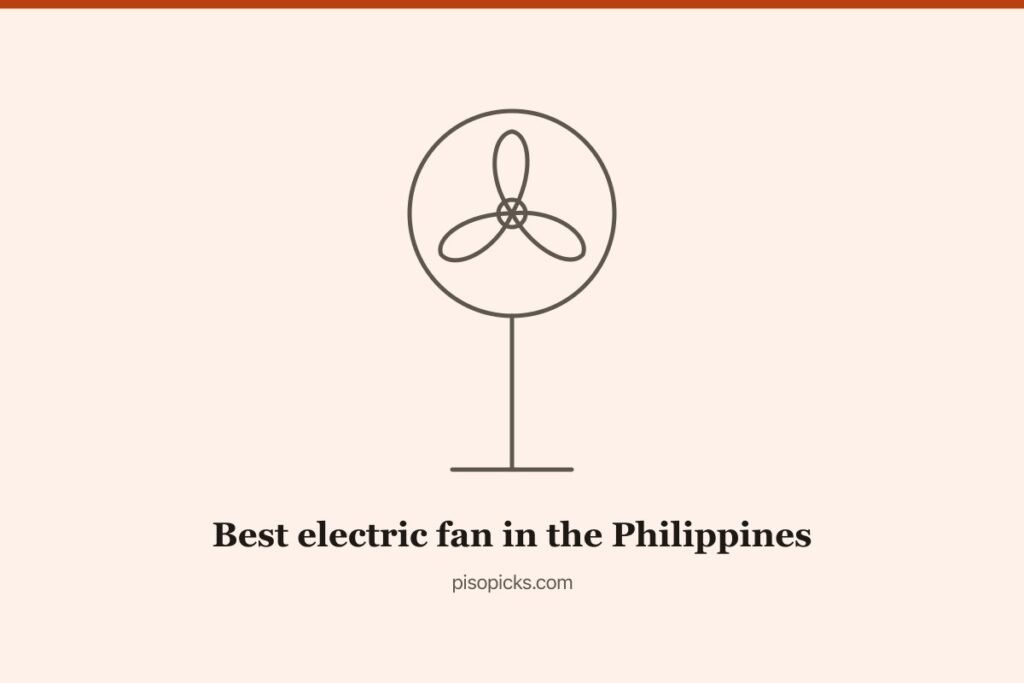 Line drawing of a stand fan