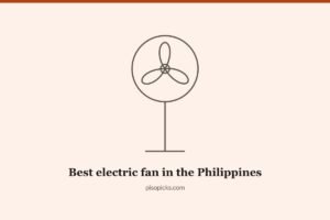 Line drawing of a stand fan