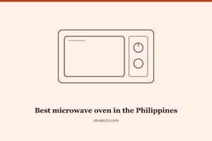 Line drawing of a microwave oven