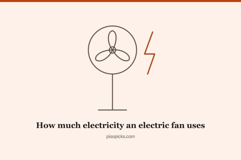 Line drawing of an electric fan and a lightning bolt